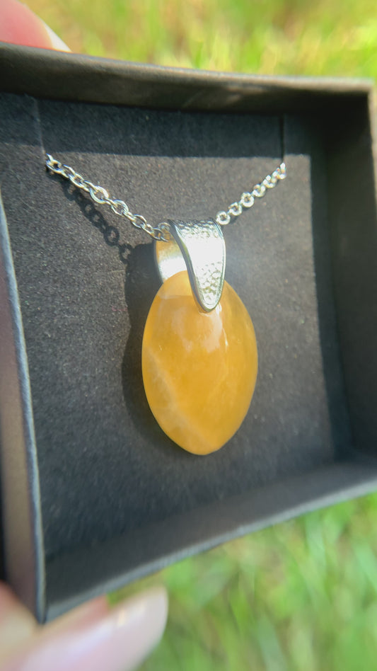 Orange Calcite Necklace