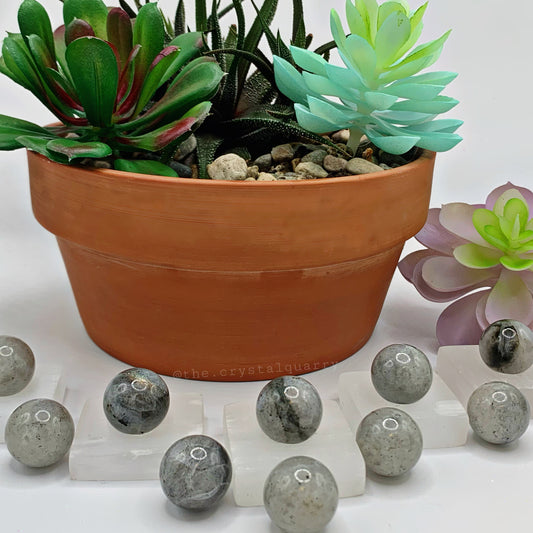 White Labradorite Mini Sphere