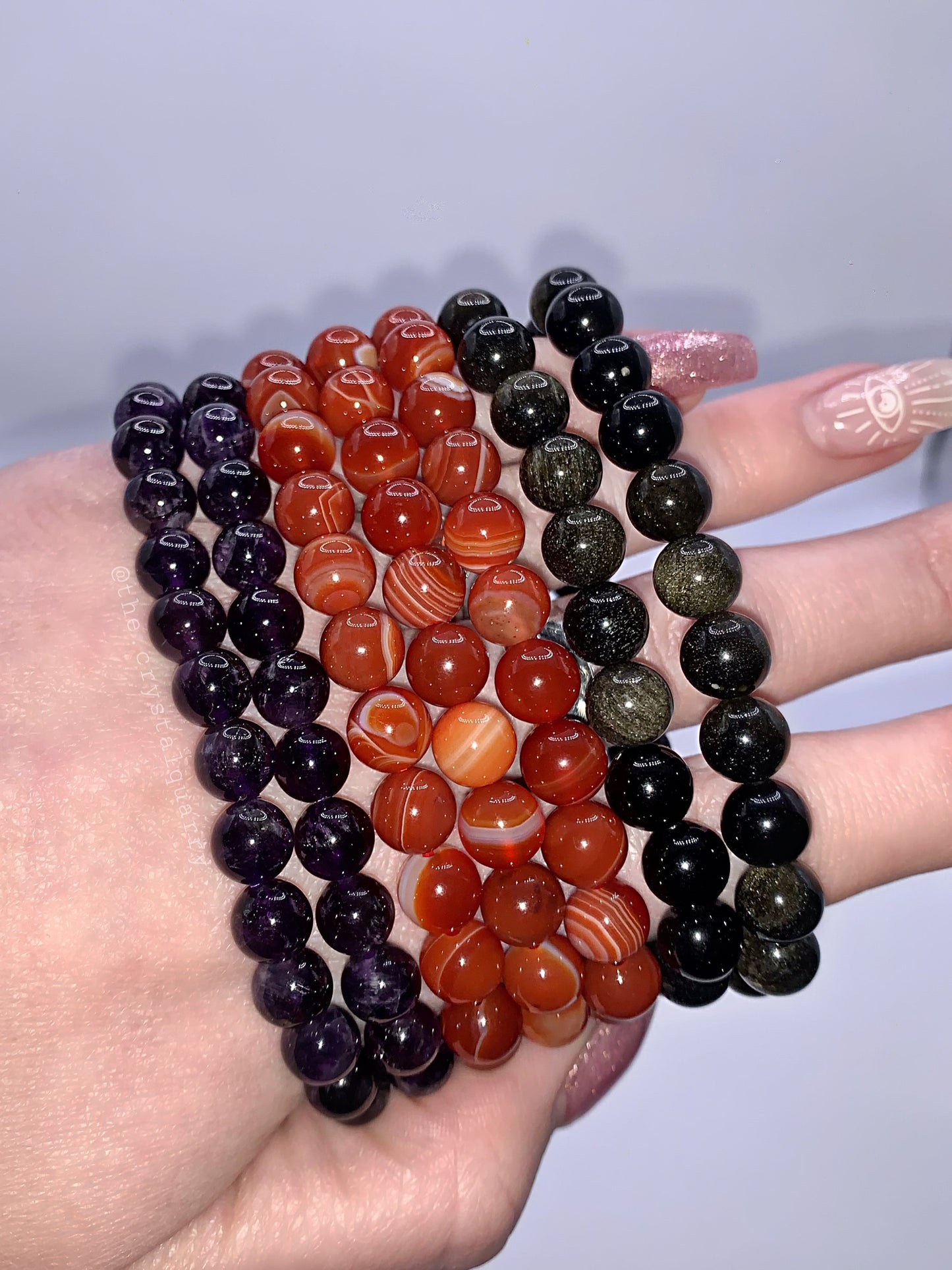 High quality Amethyst Bracelet 7.5mm