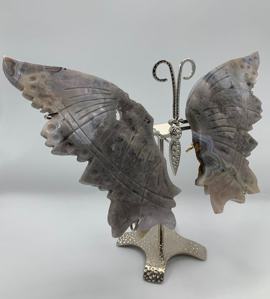 Druzy Agate Butterfly Wings